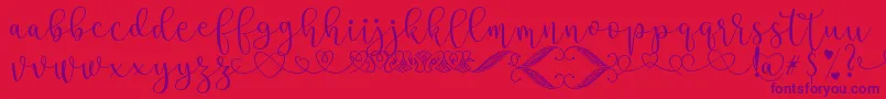 SteaFont-Schriftart – Violette Schriften auf rotem Hintergrund