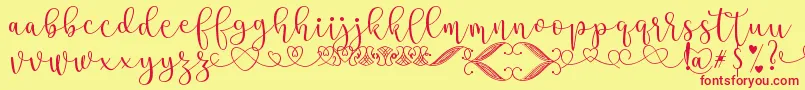 SteaFont Font – Red Fonts on Yellow Background