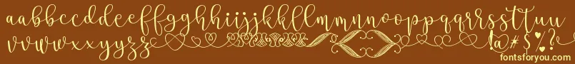 SteaFont Font – Yellow Fonts on Brown Background