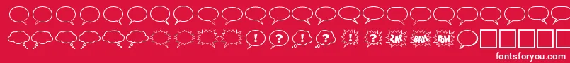 Tab ffy Font – White Fonts on Red Background