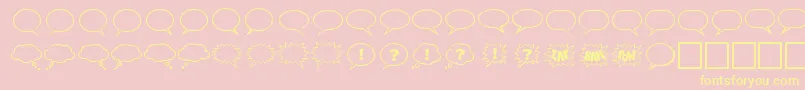 Tab ffy Font – Yellow Fonts on Pink Background