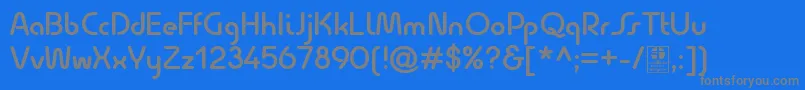 QuesatDemiBoldDemo-fontti – harmaat kirjasimet sinisellä taustalla