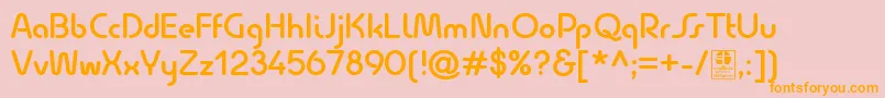 QuesatDemiBoldDemo Font – Orange Fonts on Pink Background