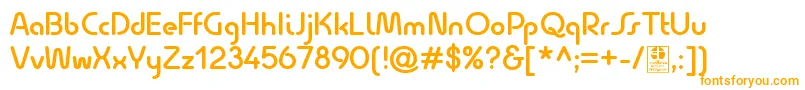 QuesatDemiBoldDemo Font – Orange Fonts on White Background