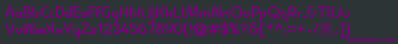 Fonte QuesatDemiBoldDemo – fontes roxas em um fundo preto