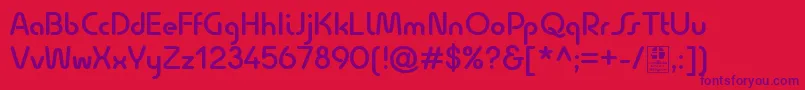 QuesatDemiBoldDemo Font – Purple Fonts on Red Background