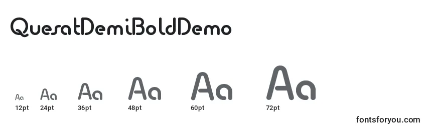 QuesatDemiBoldDemo font sizes
