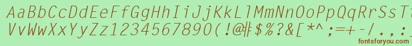 NewporI Font – Brown Fonts on Green Background