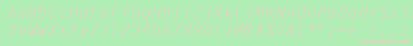 NewporI Font – Pink Fonts on Green Background