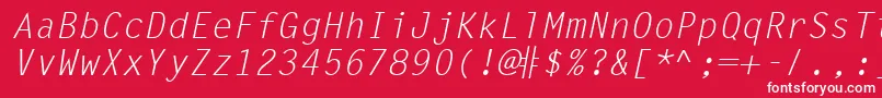 NewporI Font – White Fonts on Red Background