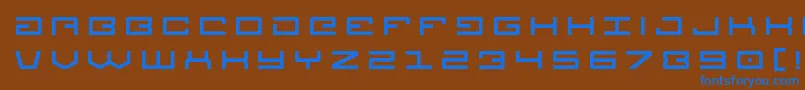 Police Legiontitle – polices bleues sur fond brun
