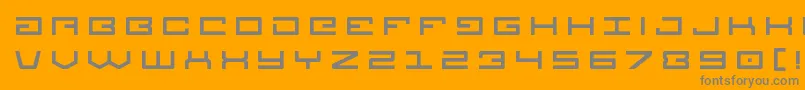 Legiontitle-Schriftart – Graue Schriften auf orangefarbenem Hintergrund