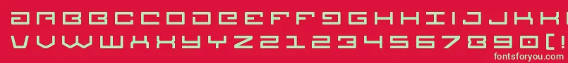 Legiontitle Font – Green Fonts on Red Background