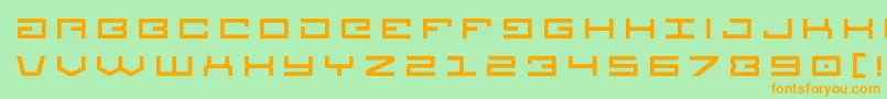 Legiontitle Font – Orange Fonts on Green Background