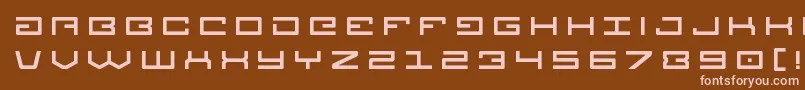 Fonte Legiontitle – fontes rosa em um fundo marrom