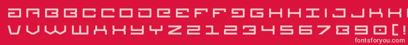 Legiontitle Font – Pink Fonts on Red Background