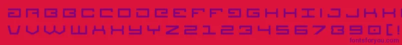 Legiontitle-Schriftart – Violette Schriften auf rotem Hintergrund
