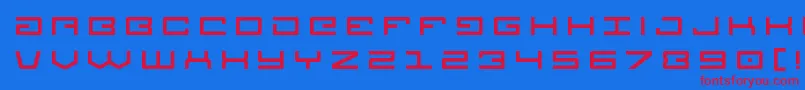 Legiontitle Font – Red Fonts on Blue Background