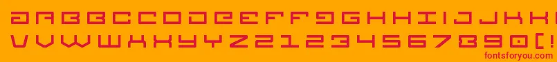 Fonte Legiontitle – fontes vermelhas em um fundo laranja