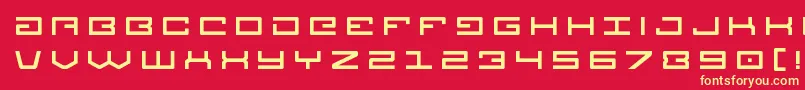 Czcionka Legiontitle – żółte czcionki na czerwonym tle