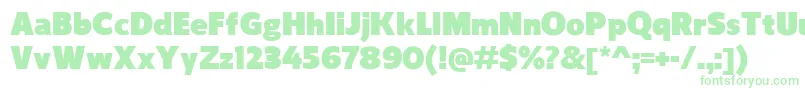 ReganUltra-fontti – vihreät fontit valkoisella taustalla
