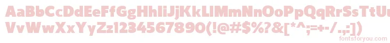 ReganUltra-fontti – vaaleanpunaiset fontit valkoisella taustalla