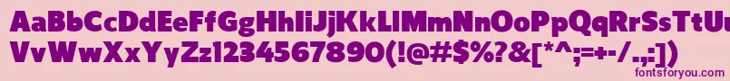 ReganUltra-fontti – violetit fontit vaaleanpunaisella taustalla