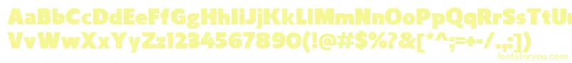 ReganUltra-fontti – keltaiset fontit valkoisella taustalla