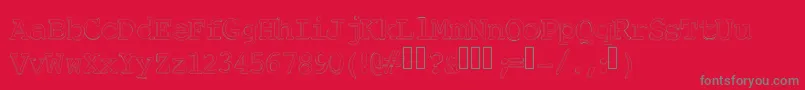 ChickfactorByIntestinogrueso-Schriftart – Graue Schriften auf rotem Hintergrund