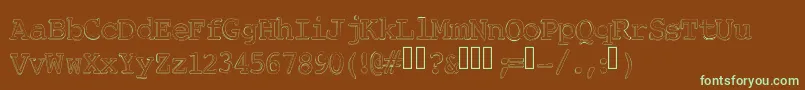 ChickfactorByIntestinogrueso Font – Green Fonts on Brown Background