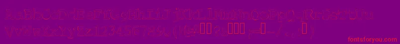 ChickfactorByIntestinogrueso-Schriftart – Rote Schriften auf violettem Hintergrund