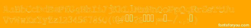 ChickfactorByIntestinogrueso-Schriftart – Weiße Schriften auf orangefarbenem Hintergrund