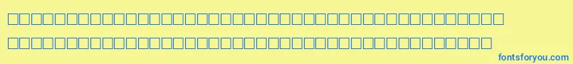 AgaArabesqueDesktop-Schriftart – Blaue Schriften auf gelbem Hintergrund