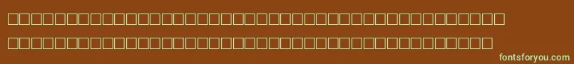 Шрифт AgaArabesqueDesktop – зелёные шрифты на коричневом фоне