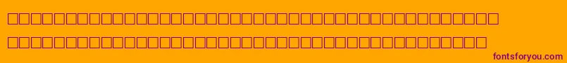 Czcionka AgaArabesqueDesktop – fioletowe czcionki na pomarańczowym tle