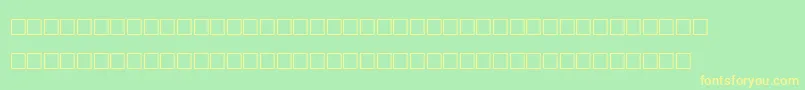 フォントAgaArabesqueDesktop – 黄色の文字が緑の背景にあります