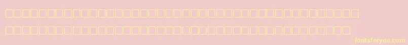 Fonte AgaArabesqueDesktop – fontes amarelas em um fundo rosa