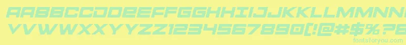 Czcionka Montrocital – zielone czcionki na żółtym tle