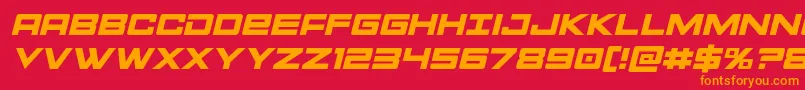 Montrocital Font – Orange Fonts on Red Background