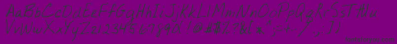 PiikoiRegular-Schriftart – Schwarze Schriften auf violettem Hintergrund