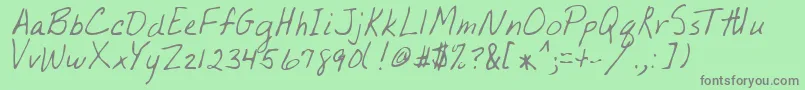 PiikoiRegular Font – Gray Fonts on Green Background