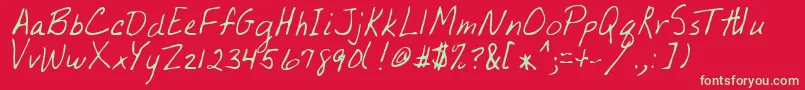 PiikoiRegular Font – Green Fonts on Red Background