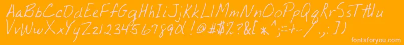 PiikoiRegular Font – Pink Fonts on Orange Background