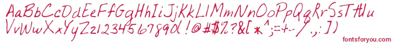 フォントPiikoiRegular – 赤い文字