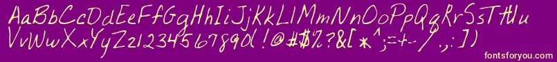 PiikoiRegular Font – Yellow Fonts on Purple Background