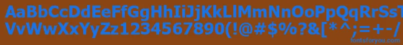Tahomabd Font – Blue Fonts on Brown Background