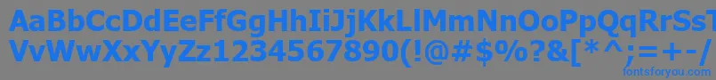 Tahomabd Font – Blue Fonts on Gray Background