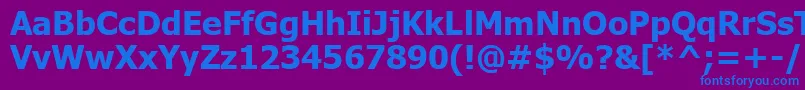 フォントTahomabd – 紫色の背景に青い文字