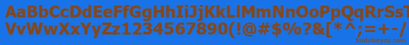 Tahomabd Font – Brown Fonts on Blue Background