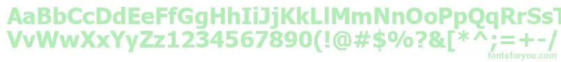 Tahomabd Font – Green Fonts on White Background